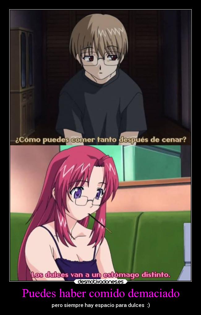 carteles anime onegai teacher dulces siempre hay espacio desmotivaciones