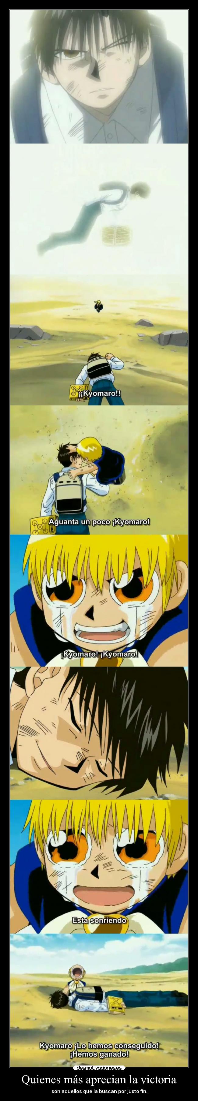 carteles anime raptorhunters harukaze manga otaku zatch bell gashu final victoria batalla ganar desmotivaciones