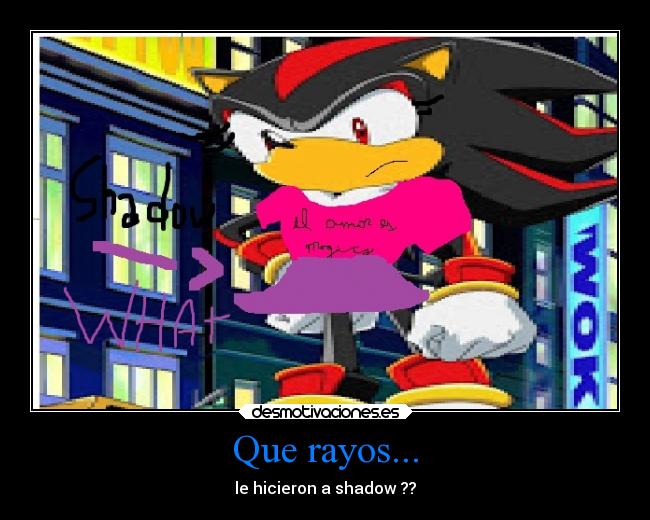 Que rayos... - le hicieron a shadow ??