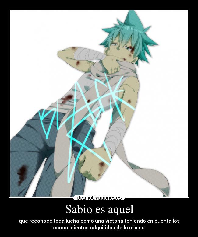 Sabio es aquel - que reconoce toda lucha como una victoria teniendo en cuenta los
conocimientos adquiridos de la misma.