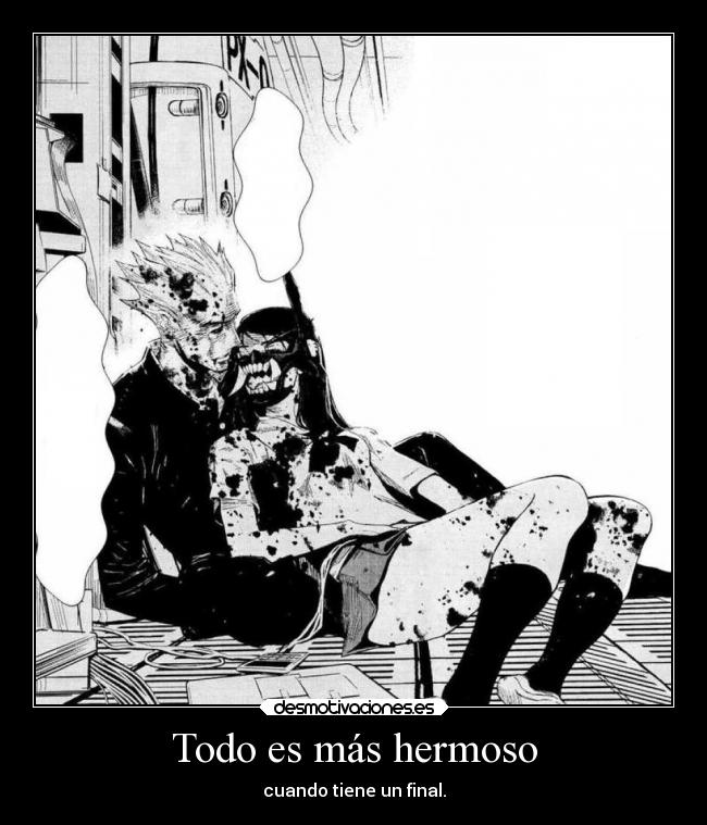 carteles anime vida akumetsu eternidad final belleza elbuskador1 manga desmotivaciones