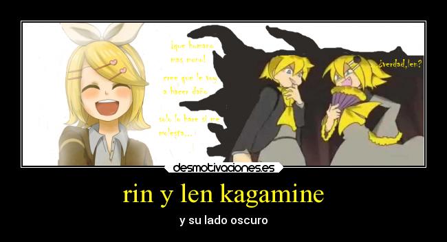 rin y len kagamine - y su lado oscuro