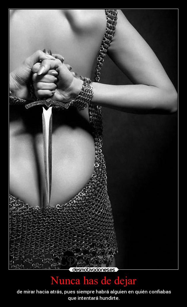 Nunca has de dejar - 