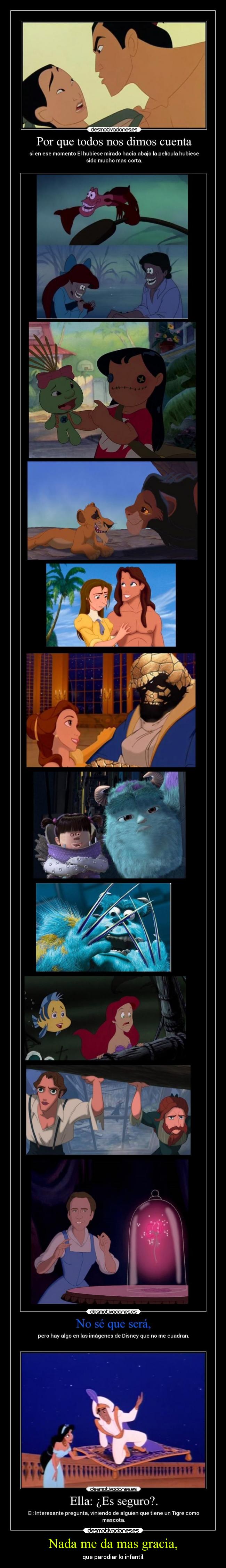 Nada me da mas gracia, - que parodiar lo infantil.