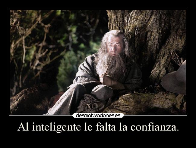 carteles confianza celos gandalf harry sucio desmotivaciones