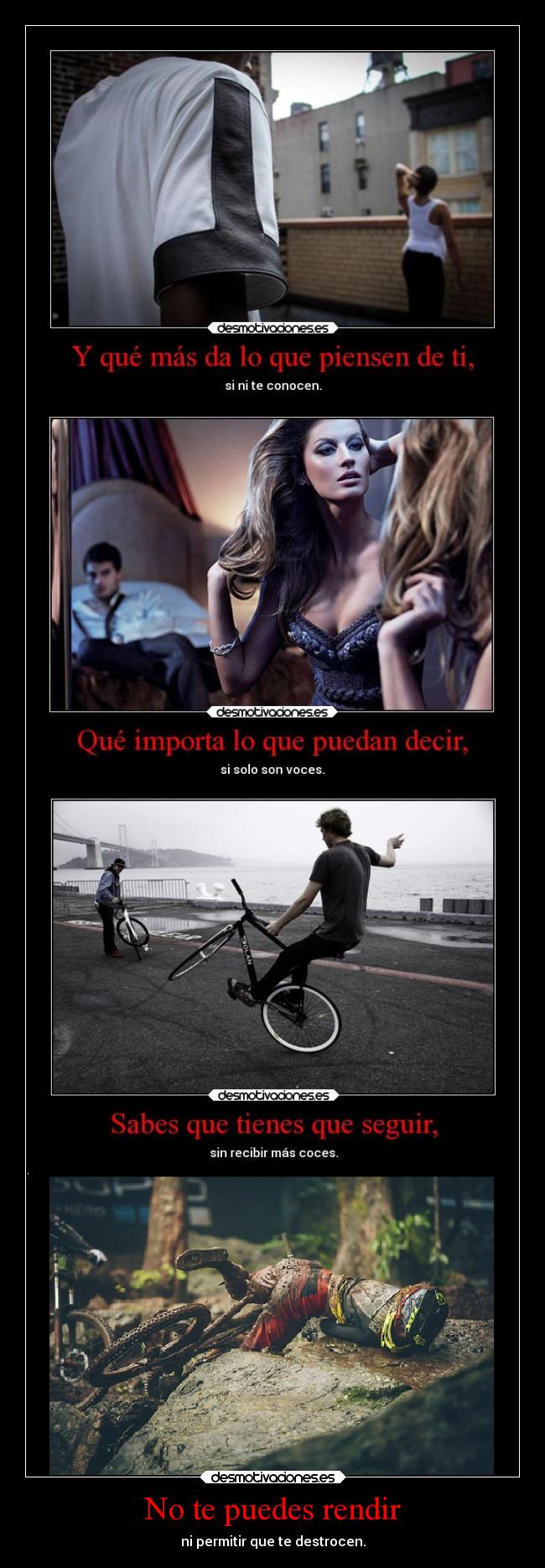 No te puedes rendir -