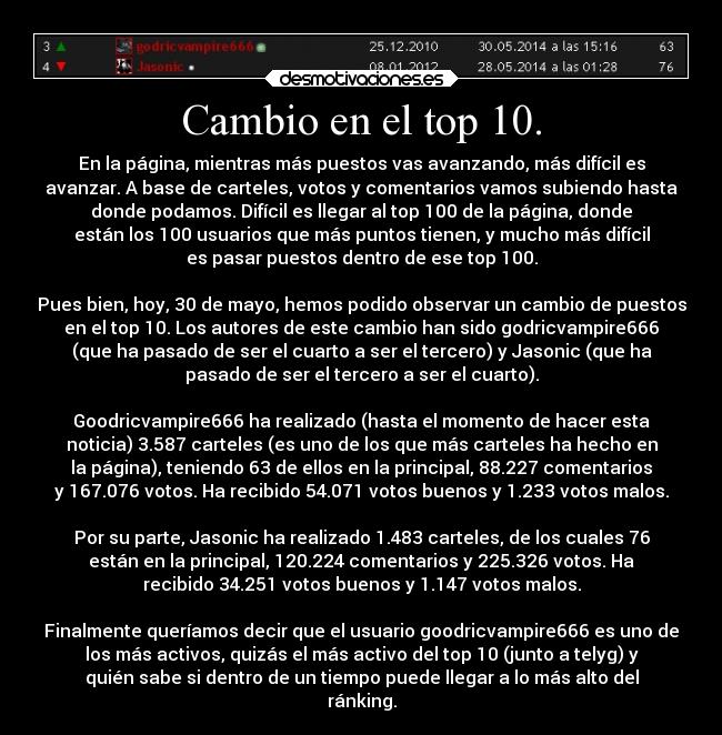 carteles desmotivaciones cambio goodricvampire666 jasonic desmotivaciones