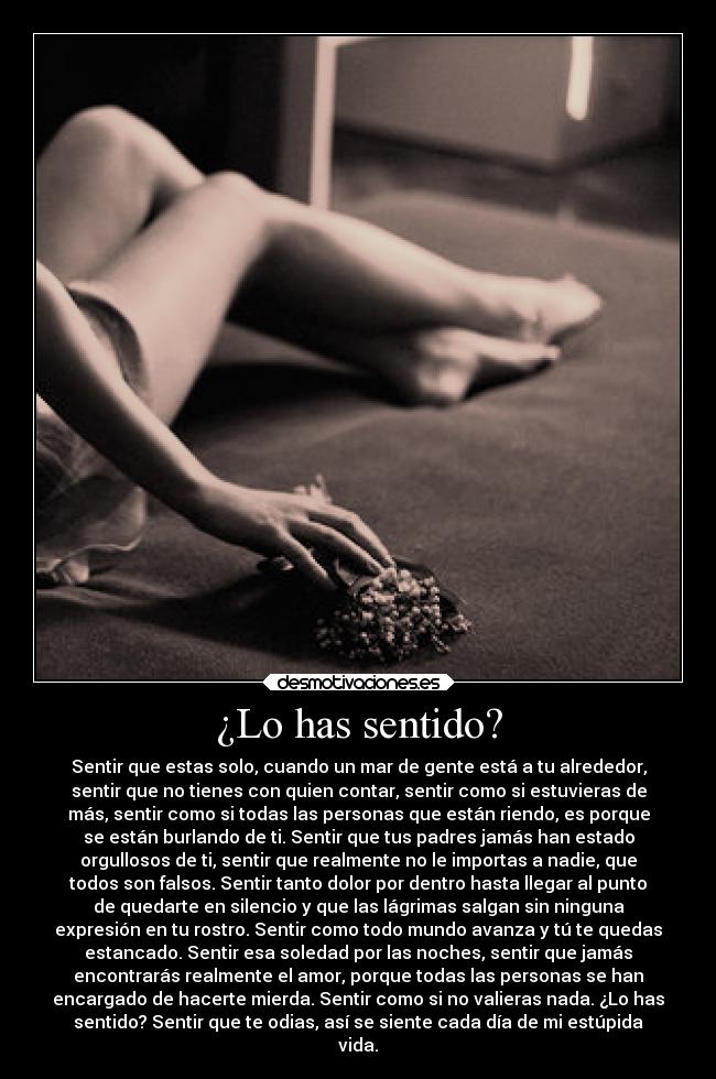 ¿Lo has sentido? -