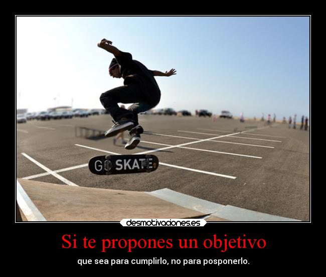 carteles desmotivaciones mierda del dia kendizzzle theshinyshadow objetivos cumplir posponer skate desmotivaciones