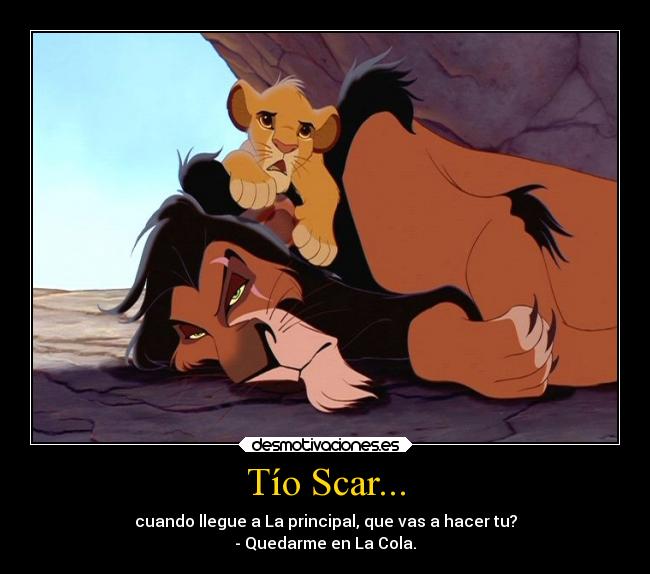 carteles desmotivaciones rey leon scar simba disney desmotivaciones