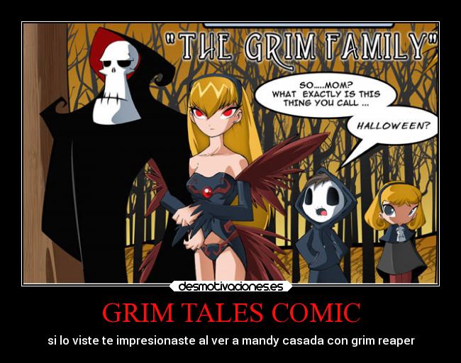 GRIM TALES COMIC - si lo viste te impresionaste al ver a mandy casada con grim reaper