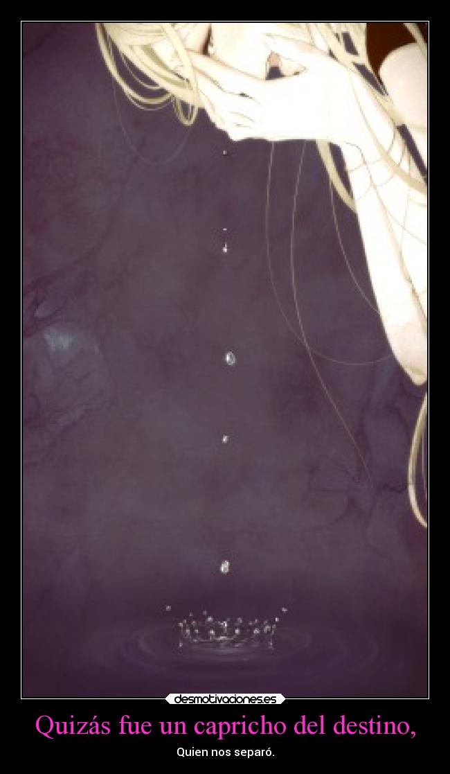 Quizás fue un capricho del destino, -