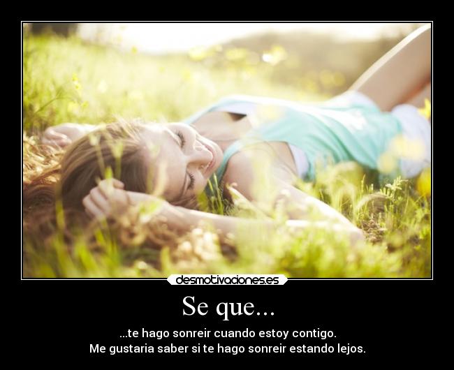 Se que... -
