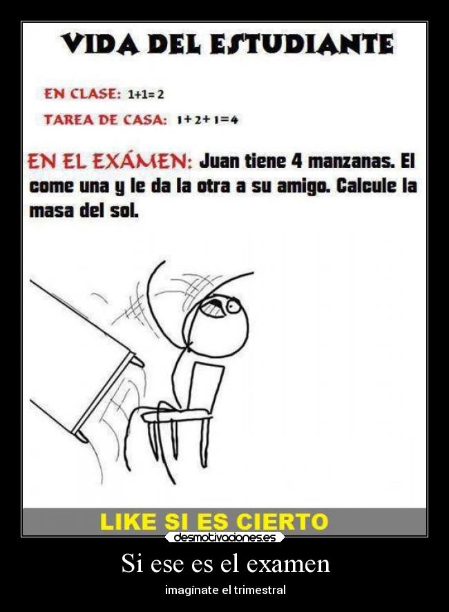 carteles escuela examenes desmotivaciones