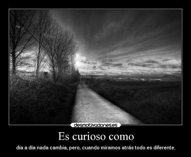 Es curioso como -