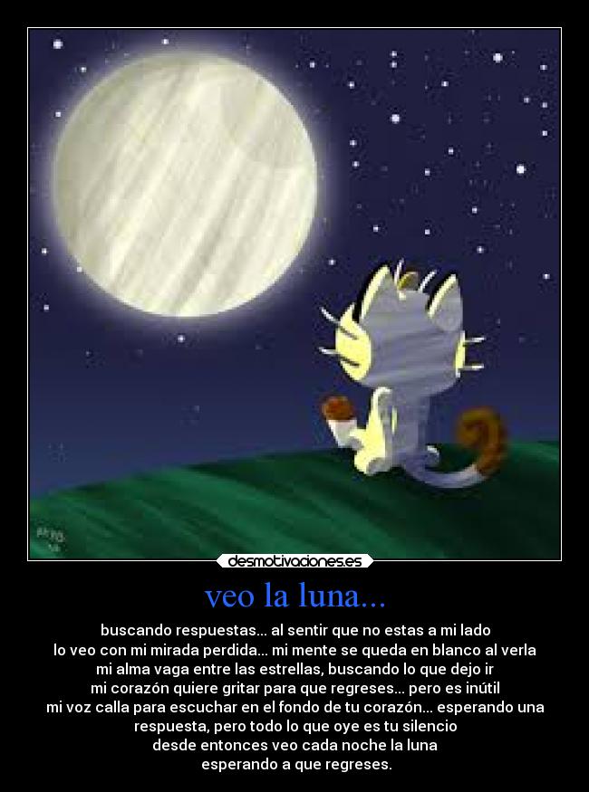 veo la luna... -