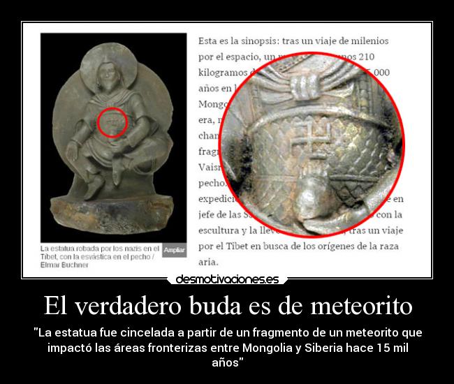 El verdadero buda es de meteorito - 