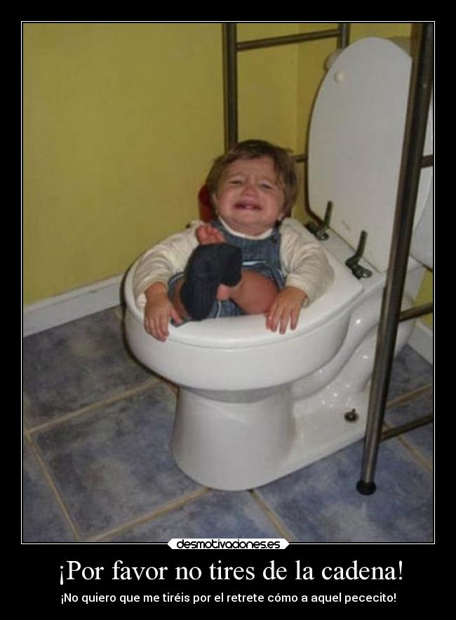 ¡Por favor no tires de la cadena! -