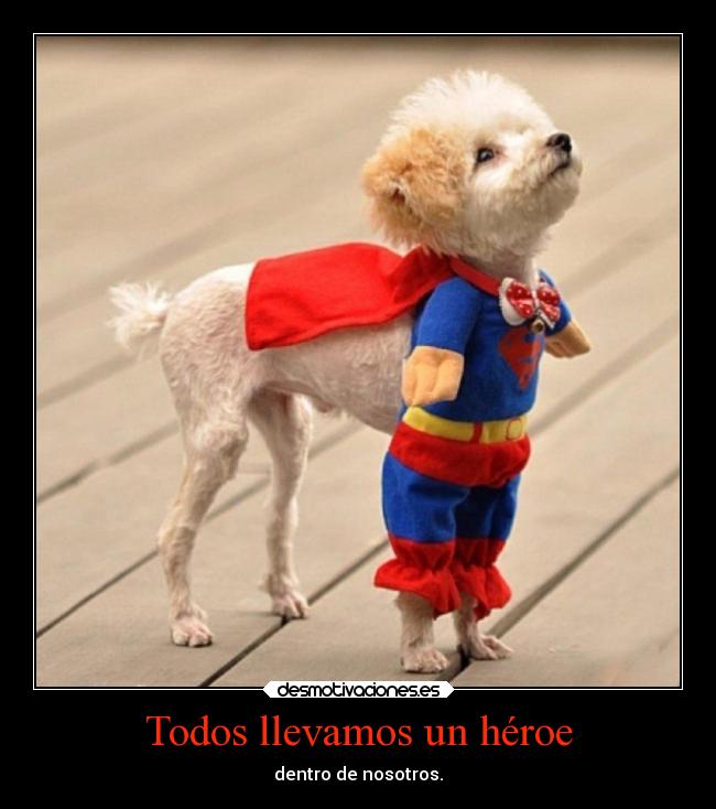 Todos llevamos un héroe - dentro de nosotros.