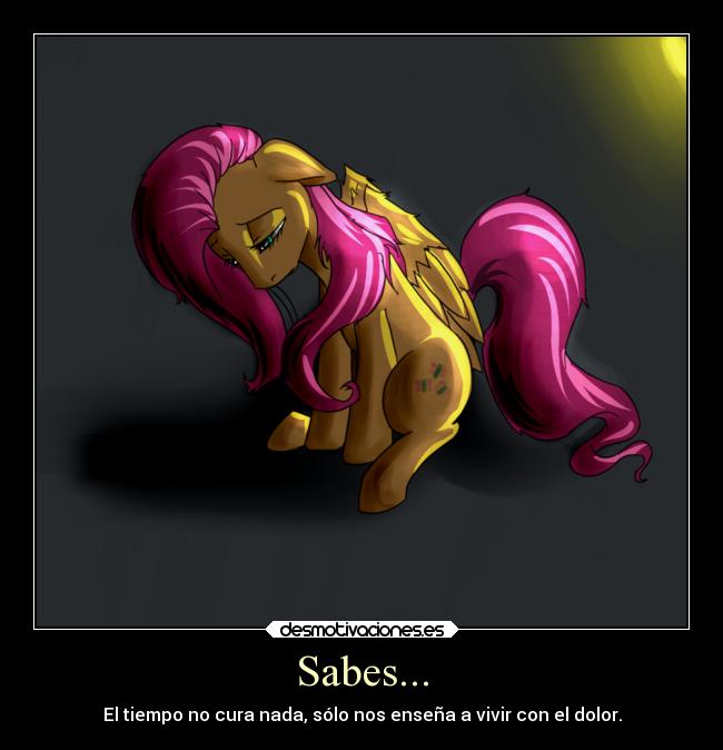 Sabes... - El tiempo no cura nada, sólo nos enseña a vivir con el dolor.