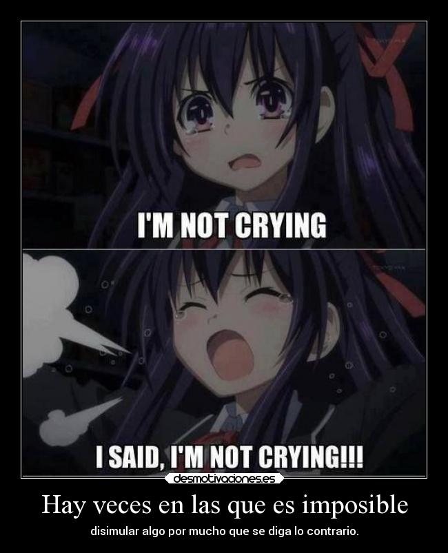 Hay veces en las que es imposible -