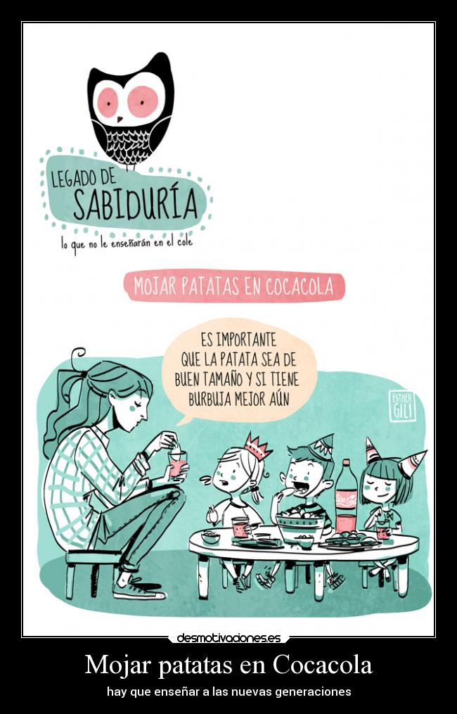 Mojar patatas en Cocacola - hay que enseñar a las nuevas generaciones