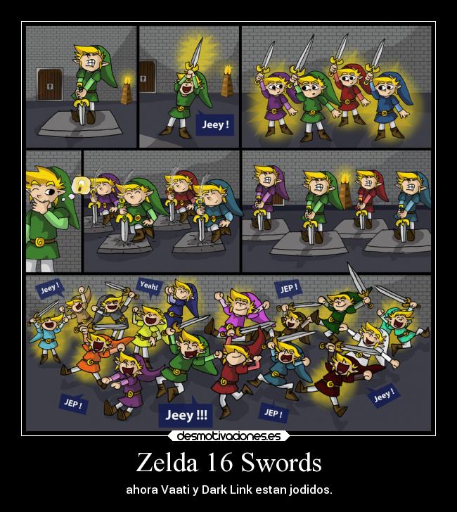 Zelda 16 Swords - ahora Vaati y Dark Link estan jodidos.