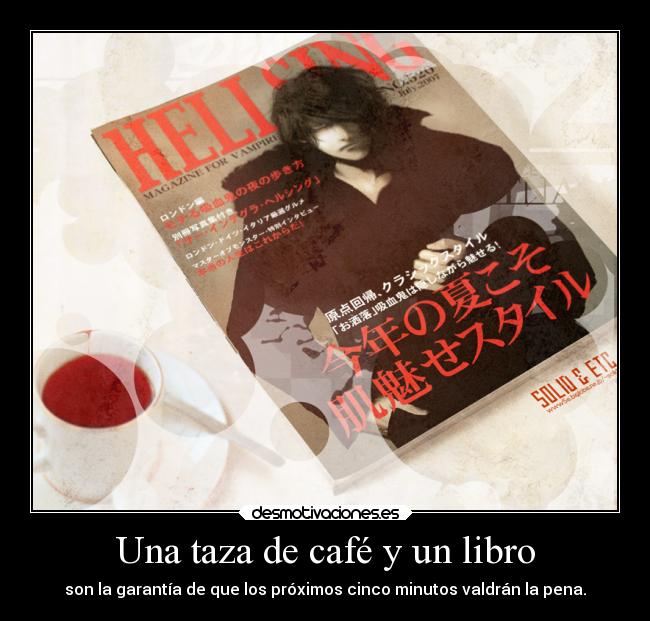 Una taza de café y un libro - 