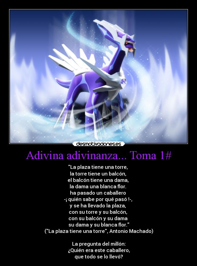 Adivina adivinanza... Toma 1# -