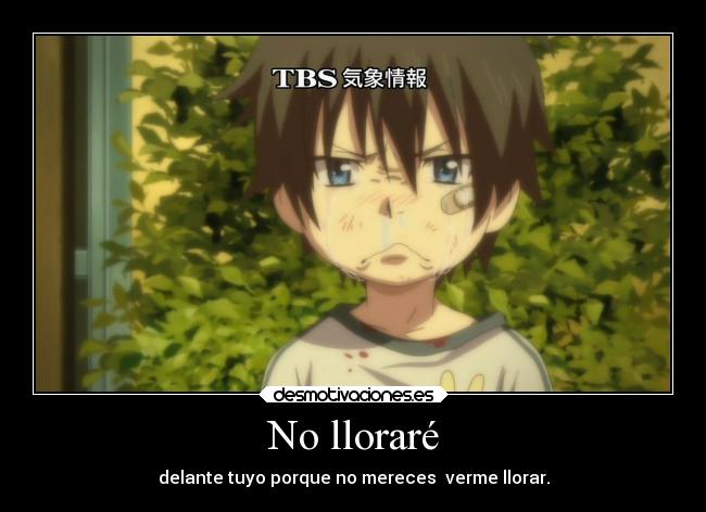No lloraré -