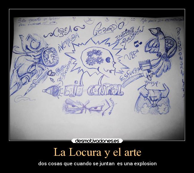 carteles locura arte arte desmotivaciones