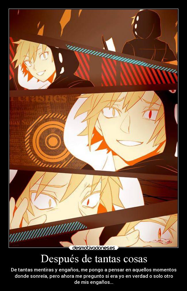 carteles mentira anime kageroproject kagerouproject kageroudays mentir engano yobanashi kano kanoshuuya desmotivaciones