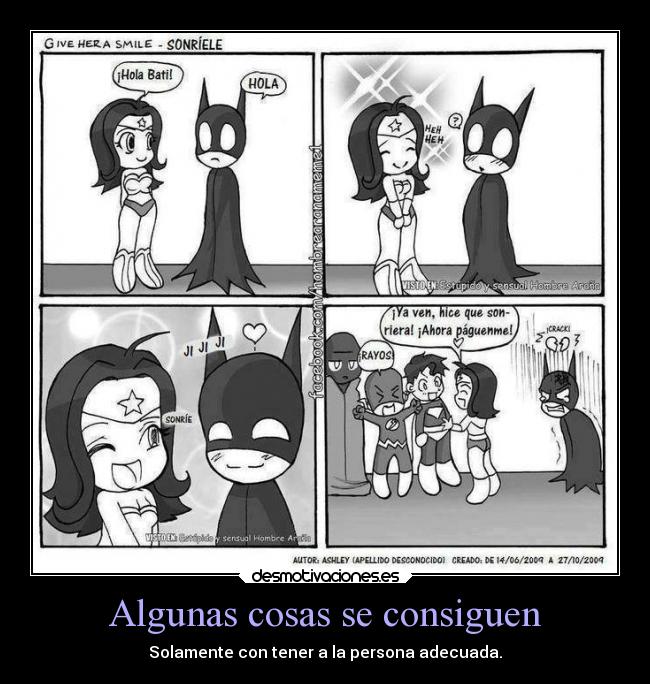 carteles mujer anime manga chibi comic batman maravilla sonreir consiguen cosas solamente tener adecuada desmotivaciones