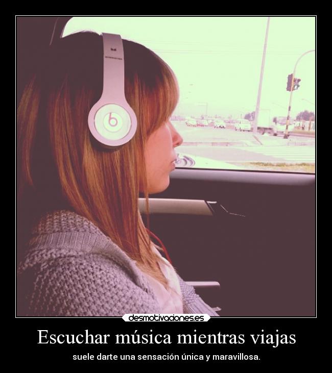 Escuchar música mientras viajas -
