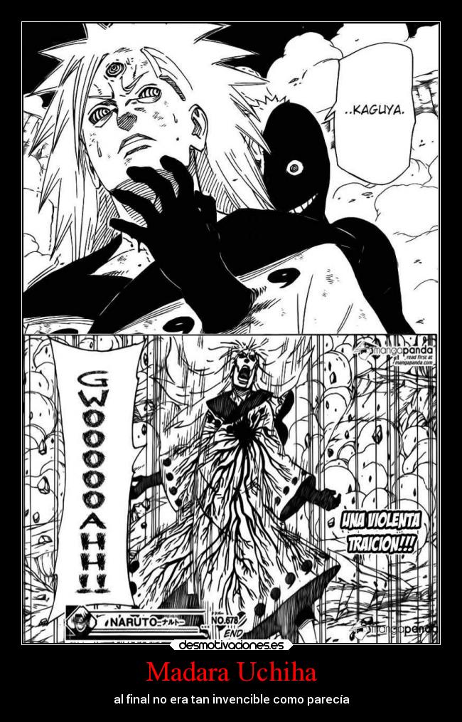 carteles naruto anime madara perdio fin traicion manga epico desmotivaciones