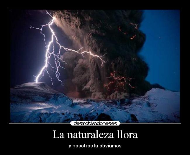 La naturaleza llora -