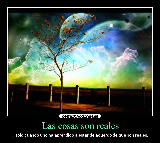 Las cosas son reales -