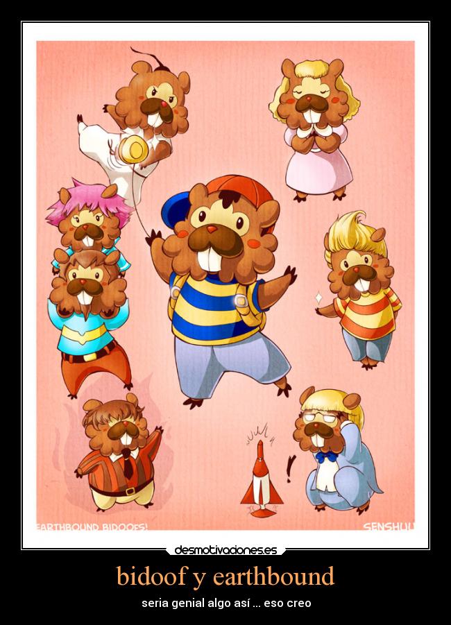 bidoof y earthbound - 