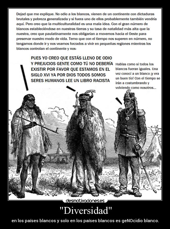 Diversidad - en los países blancos y solo en los países blancos es geNOcidio blanco.