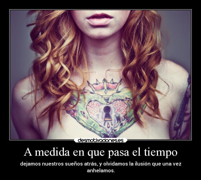 A medida en que pasa el tiempo -