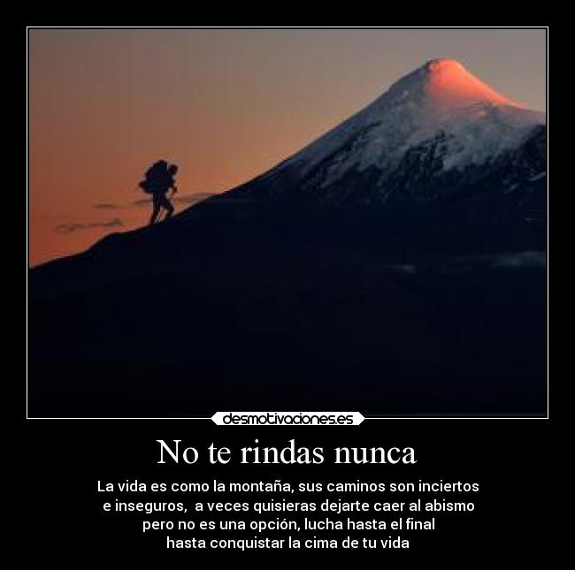 No te rindas nunca - 