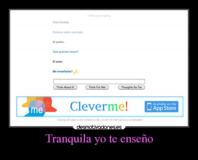 carteles risa amor cleverbot estupido daniela desmotivaciones