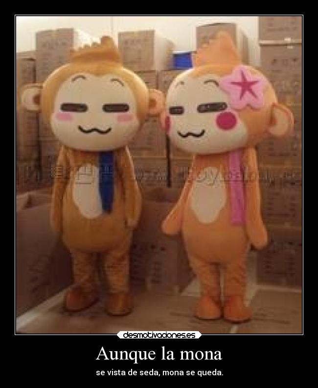 Aunque la mona - se vista de seda, mona se queda.