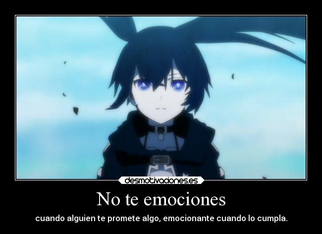 carteles rock anime black shooter kuroi mato blackrockshooter desmotivaciones