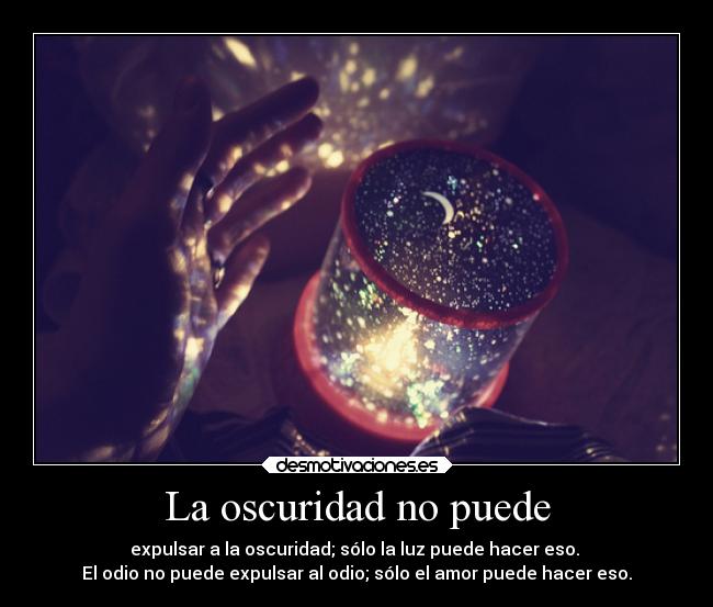 La oscuridad no puede -