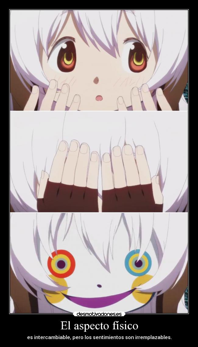 El aspecto físico - es intercambiable, pero los sentimientos son irremplazables.