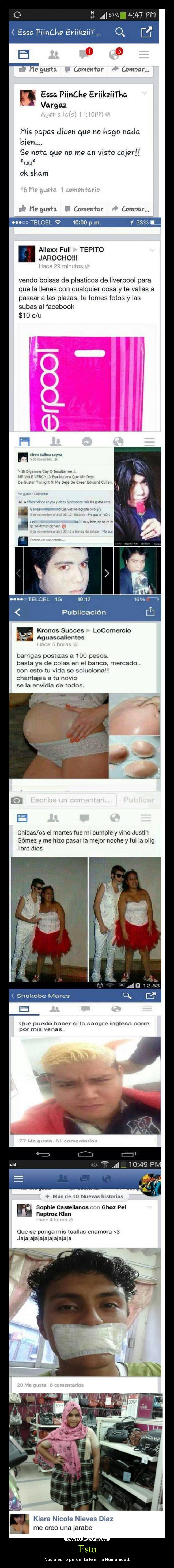 Esto - Nos a echo perder la fé en la Humanidad.