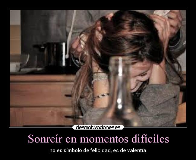 Sonreír en momentos difíciles -