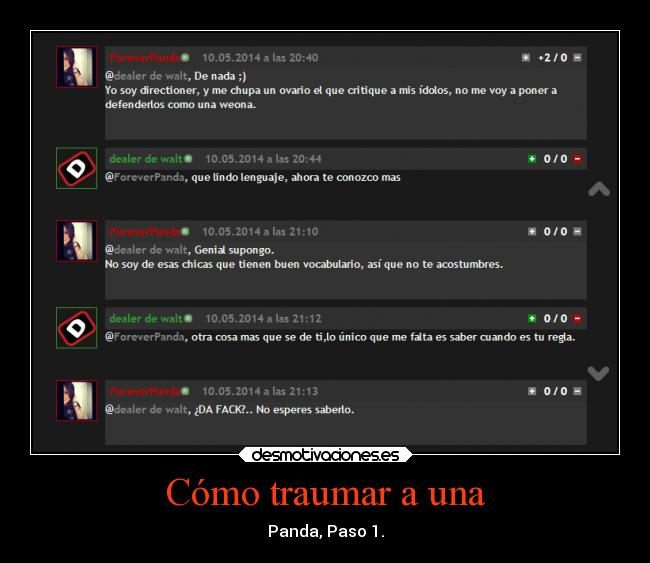 Cómo traumar a una - Panda, Paso 1.