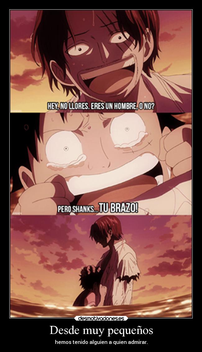 carteles tristeza anime one piece sankc see luffy enano lol desmotivaciones